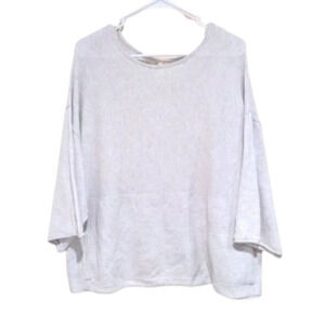 Pure Jill off white Cashmere Blend Sweater Size Small‎
